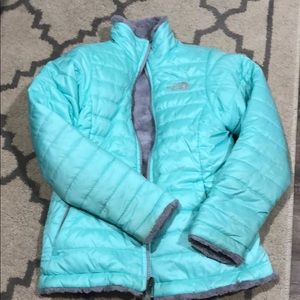 Girls reversible North Face puffer jacket